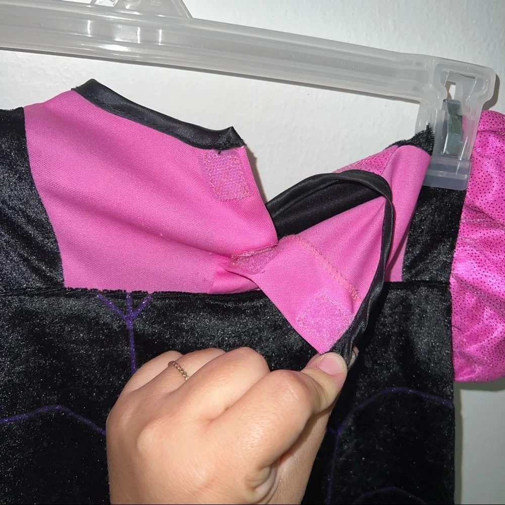 Disney Black and Pink Spider Web Dress with Bat Headband - Picture 11 of 11